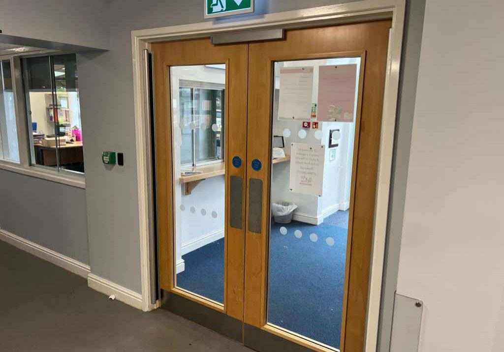 New Fire Door Installation Wolverhampton Primary School cgt carpentry
